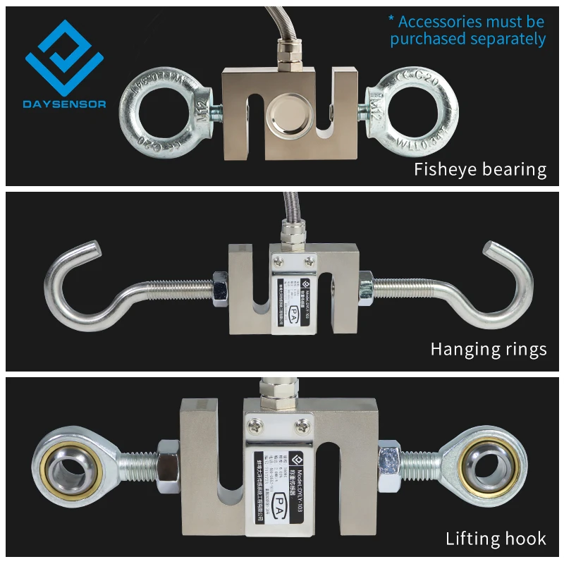 DYLY-103 DAYSENSOR 100kg 500kg 1T 2T 5T high accuracy Vibratory Feeding Equipment hot style Pull Tension Compression Sensor