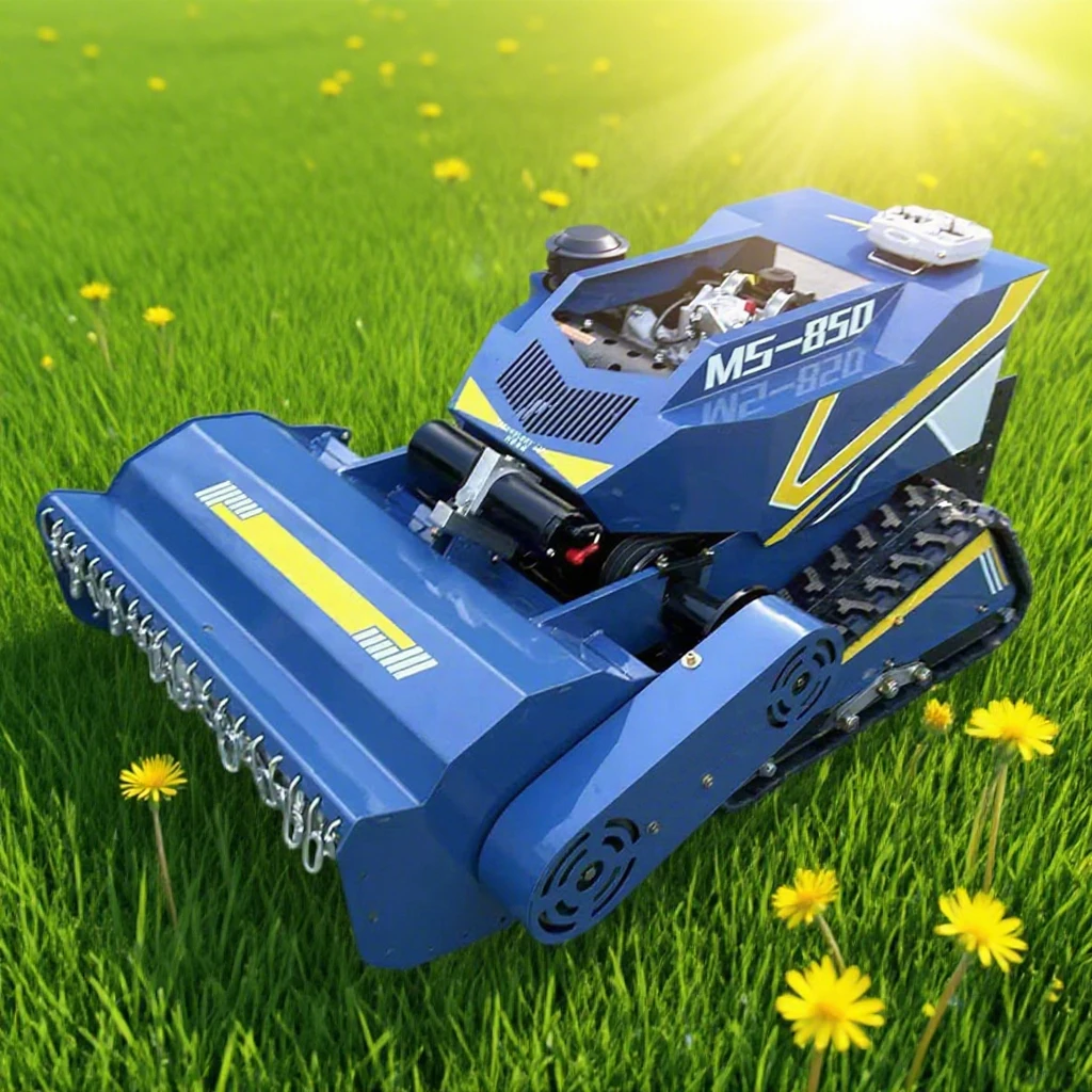 Diesel Engine Grass Cutting Machine High Power Remote Control Hydraulic Lift Lawn Mower Customized