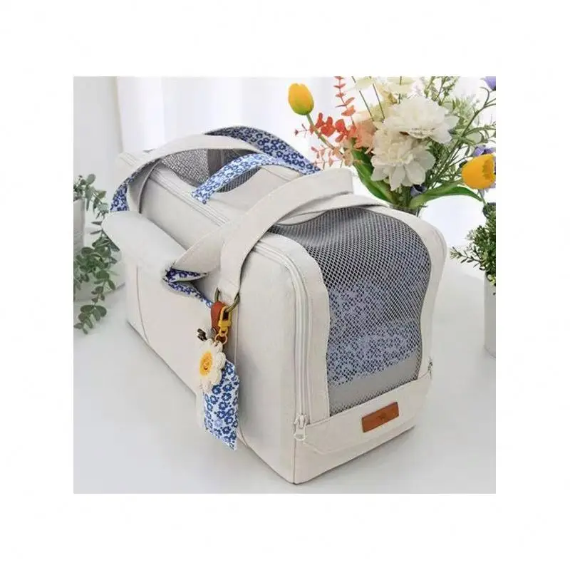 Foldable Portable Pet Carrier Tote Bag Puppy Cat Bag Adjustable Shoulder Strap LengthDog Carrier