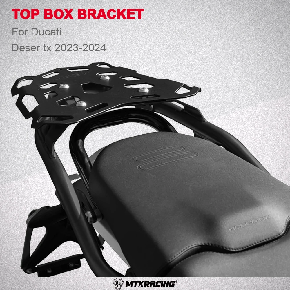 MTKRACING Top Box Bracket For Ducati Deser tx 2023-2024 Motorcycle Rear Luggage Rack Carrier Case Top Box Shelf Holder Bracket