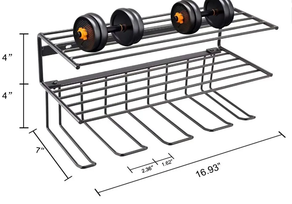 

Wall-mounted Tool Manager and Storage Rack for Tool Storage Garage Management Heavy Drill Rack Black