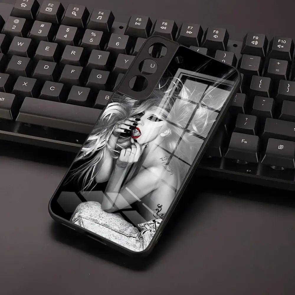 Singer-Lady Gaga Phone Case For Samsung S24 S23 S21 S20 S22 A24 A34 A54 A53 M54 Glass Back Cover image 4