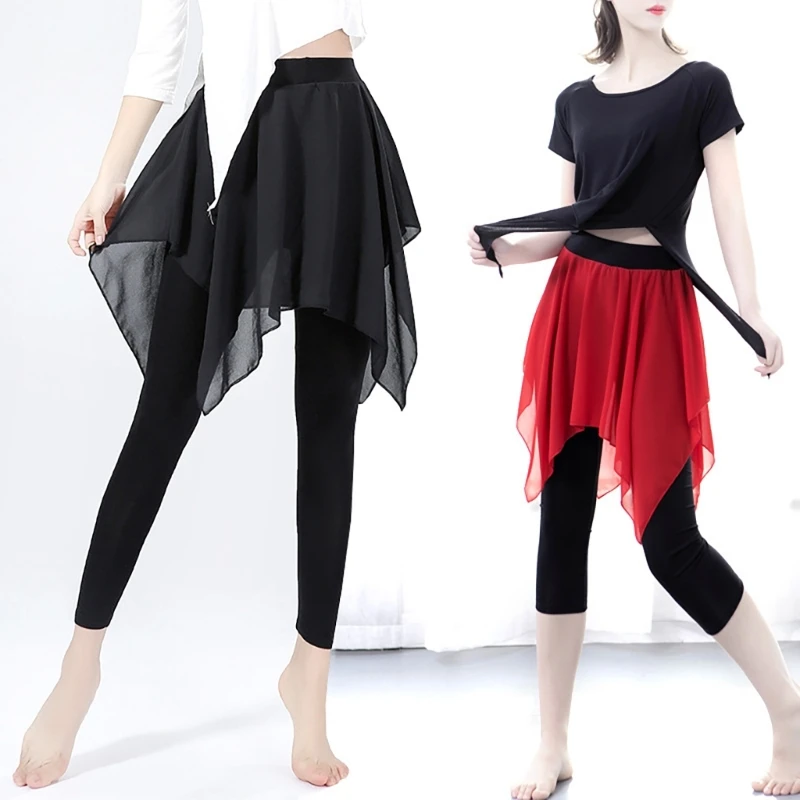 Stylish Irregular Skirted Pants Comfortable Ankle Length Trousers Skirts for Trendy Ladies and 066C