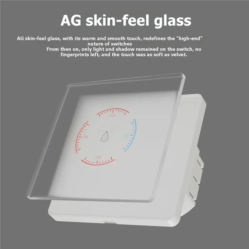 ABQU Tuya WiFi Smart Boiler Switch 3500W Metered Water Heater Switch EU Standard Touch White