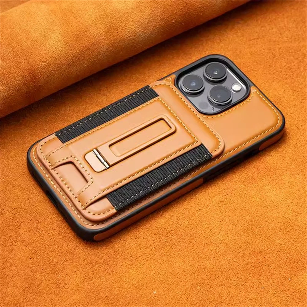 Detachable Wallet Card Slot Magnetic Leather Case For iPhone 16 15 14 Plus 13 Pro Max Shockproof Holder Hollow Logo Back Cover