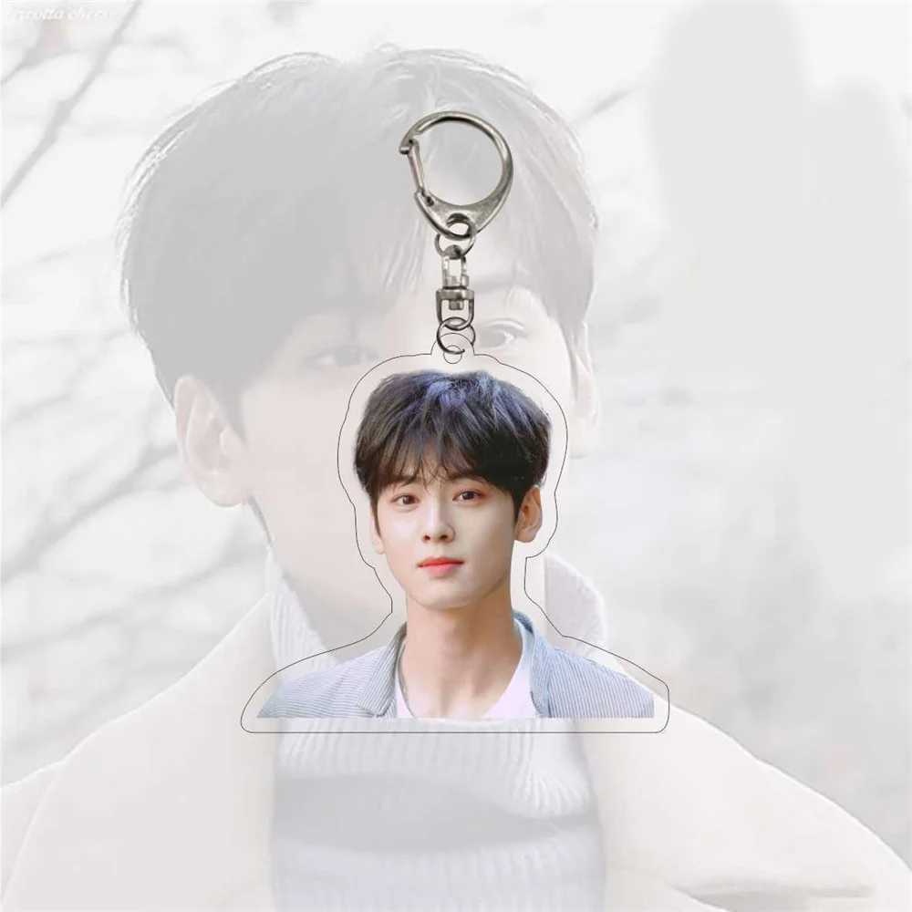 Kpop Cha EunWoo Keychain Astro Keyring Bag Accessories High Quality Acrylic Keychains Pendant for Fans Gift