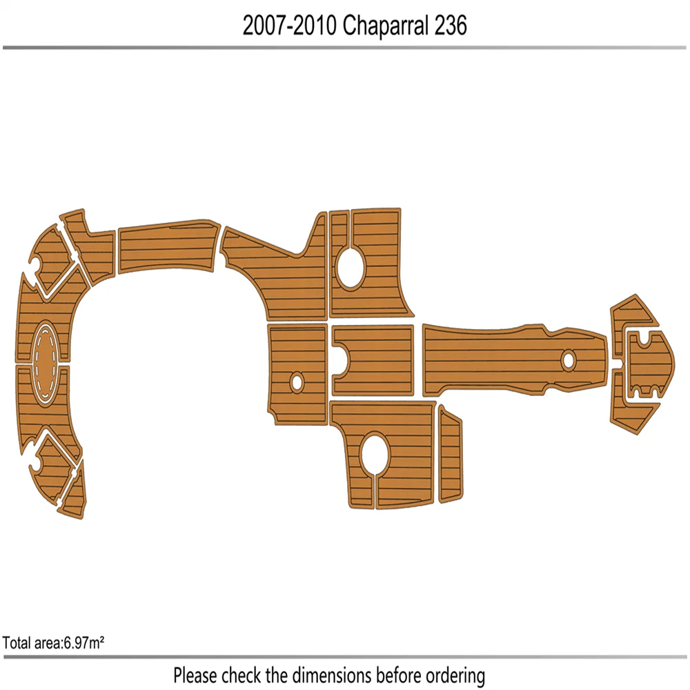

2007-2010 Chaparral 236 SSX Платформа для плавания в кабине 1/4 дюйма, 6 мм, пол из искусственного тикового дерева EVA