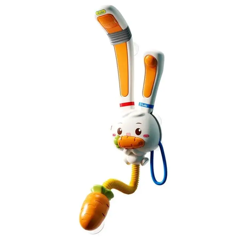 Baby Bath Toy Electric Shower Baby Rabbit Carrot Water Pump Toddler Water Toy Toy Sprinkler Bathtub Adjustable for Gift Spray