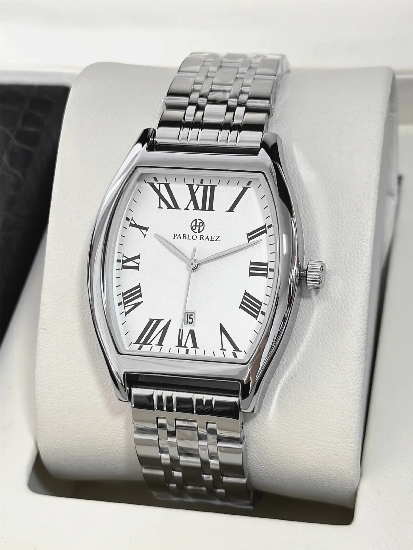 Męski zegarek ze stalowym paskiem Biznesowa lekka marka Spersonalizowana beczka na wino Wodoodporny kalendarz Proste męskie modne zegarki kwarcowe na rękę