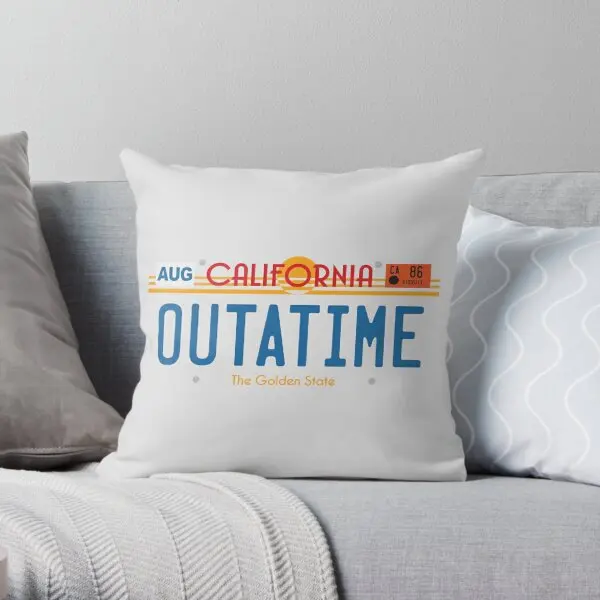 Outatime  Printing Throw Pillow Cover Office Soft Fashion Bedroom Home Case Square Hotel Decor Pillows not include One Side