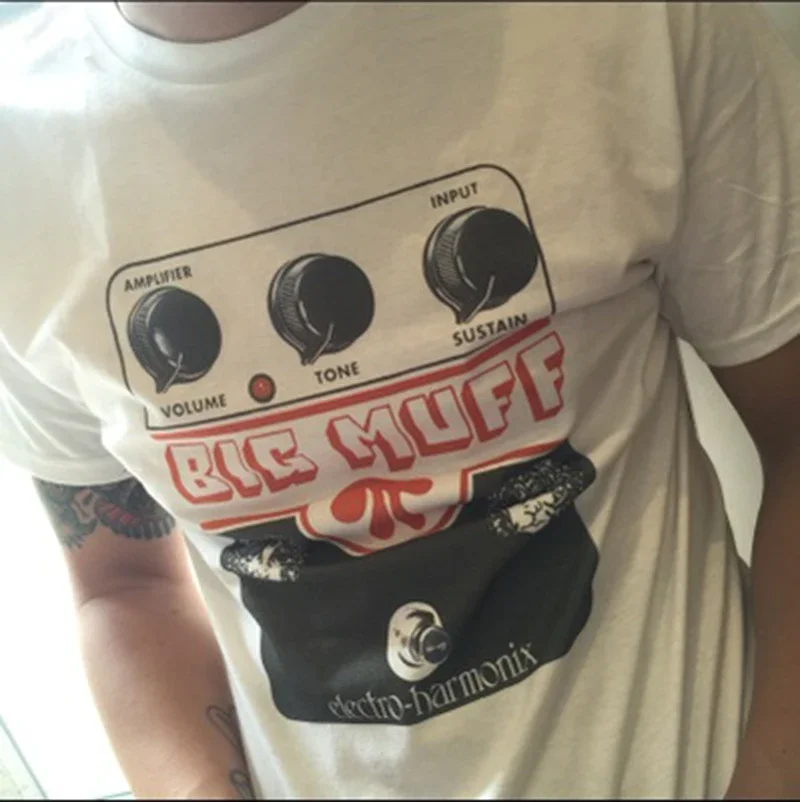 big muff T-shirt guitar pedal effect shoegaze Cotton Men T shirt New TEE TSHIRT Womens Tops image 2