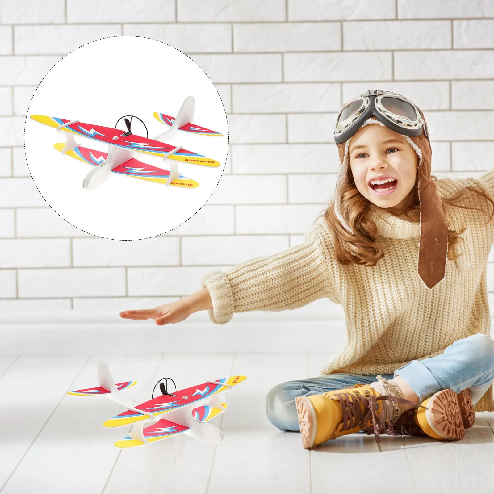 Children Fighter Model Electric Airplane Toy for Kids Birthday Gift Playset Outdoor Sport Flying Toy Aircraft Toy Random Pattern