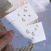 6Pcs/set Simple Crystal Stud Earring Set For Women Butterfly Zircon Earrings Girl Party Wedding Engagement Jewelry Accessories