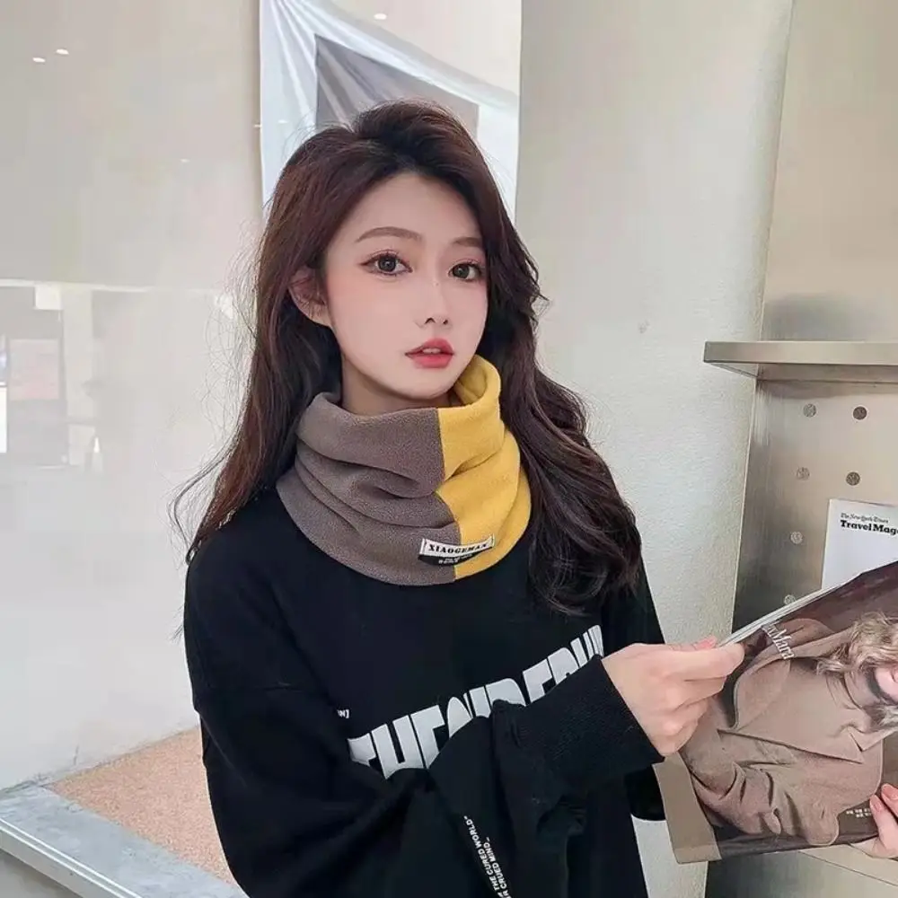 

New Winter Warm Hooded Scarf Women Knitted Ski Climbing Scarfs Thicken Man Neckerchief Neck Scarves Bandana