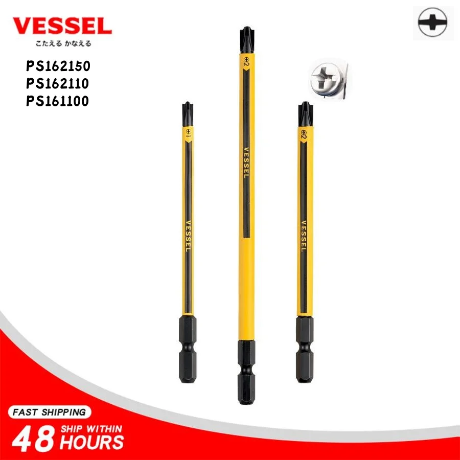 VESSEL PS16110 PS162100 PS162150 Ball Grip Replacement Bit with Coated Tube for Prami Screws + 2 +1