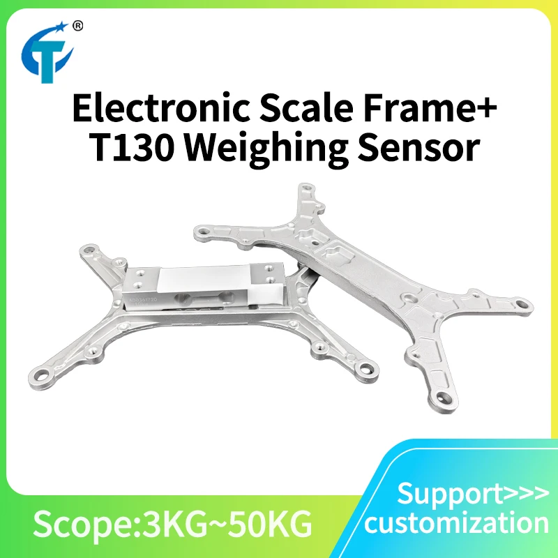 Weighing Sensor and Bracket Platform Scale Accessories Load Cell Weight Transducer Automated Weighing System Aluminum Alloy 60KG