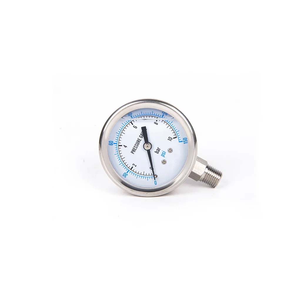 PT1/4 High Temperature Pressure Meter 304 Stainless Steel Pressure Gauge 10bar 25bar