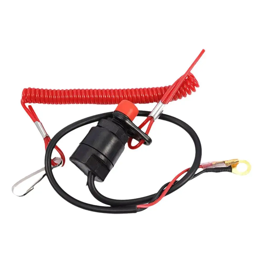 Barco Outboard Engine Motor Kill Stop Switch Segurança Acessórios, Motocicleta Lanyard Tether, Interruptores S2X2