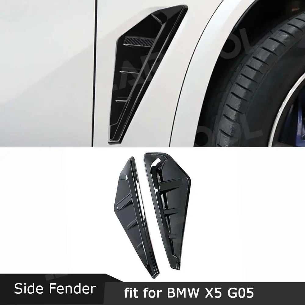 

Front Bumper Wing Air Intake Ventilation Hood Exterior Decorative Cover Leaf Plate Wing Car Styling for BMW X5 G05 M Sport 2019+