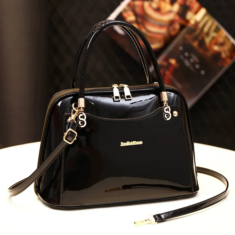 Brand Luxury New Fashion Shell Women Handbags European Design Patent Leather Ladies Shoulder Bags Female Girl Cross Body Bag