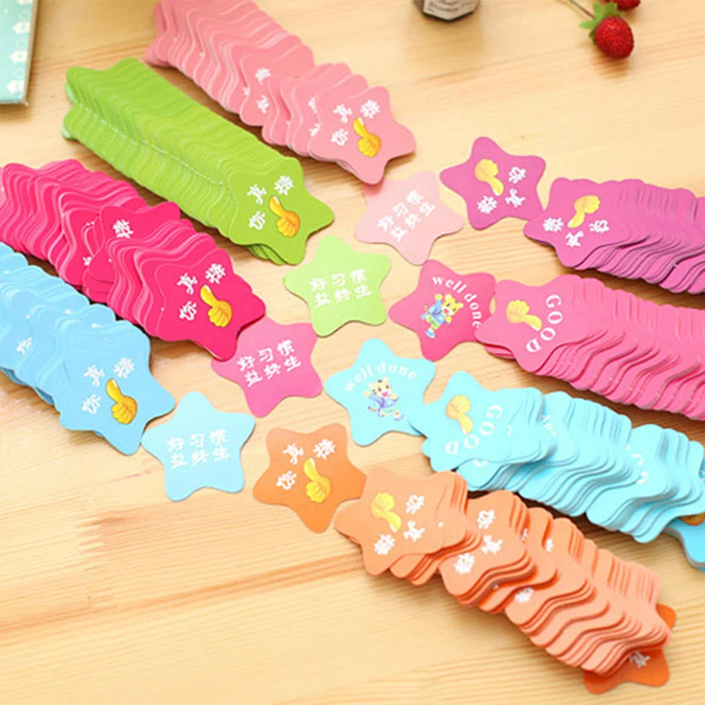 

100pcs Praise Cards For -Friendly Paper Reward Tags Motivational Learning Tools Classroom Education Stickers