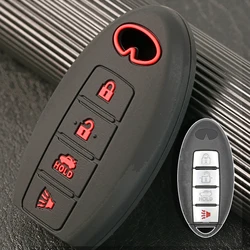 For Infiniti FX35 M35 FX50 G35 G37 EX35 M35h M45 QX56 M56 Silicone Remote Key Fob Shell Case Cover 4 Button 2006 2007 2008 2009