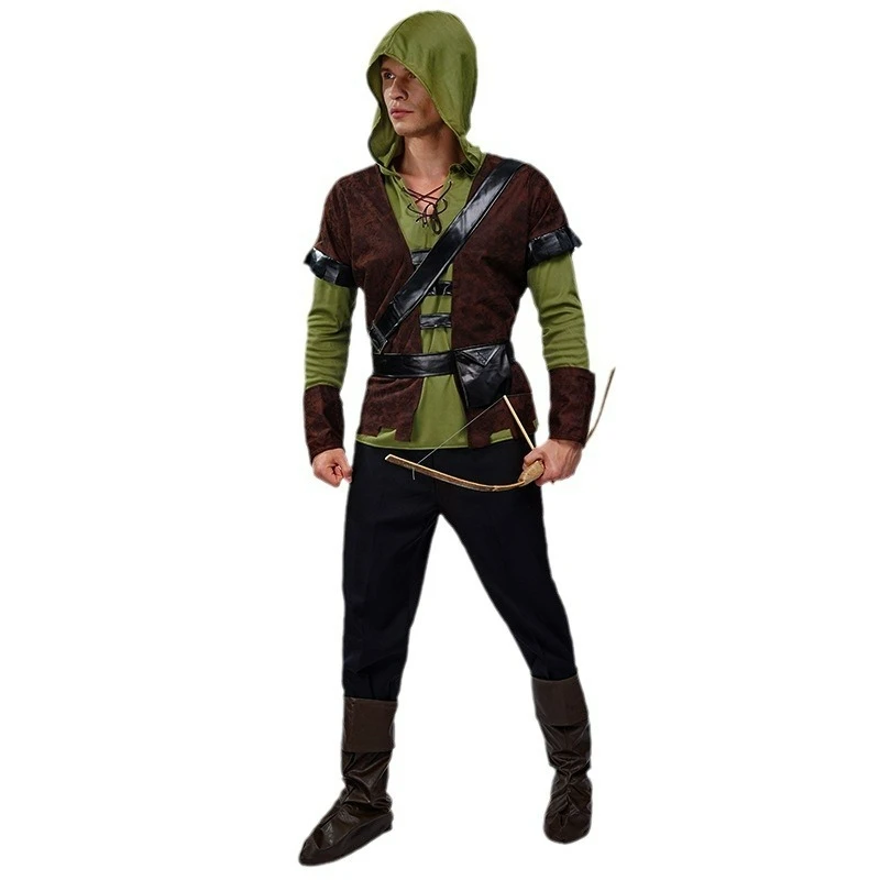 Adult Men's Archer Cosplay Costume European Rogue Stage Party Performance Costume Comfortable Breathable and Personalized