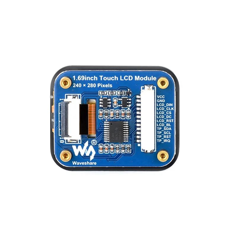 L72A-Waveshare 1.69 Polegada Módulo LCD de Toque 240X280 SPI I2C Interface 262K Cores ST7789V2 Driver Chip CST816T Touch Capacitivo Ch