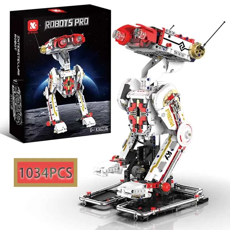 

Конструктор MOC 1034 детали: Креативная модель межзвездного робота, развивающая игрушка-головоломка для детей, подарок на день рождения