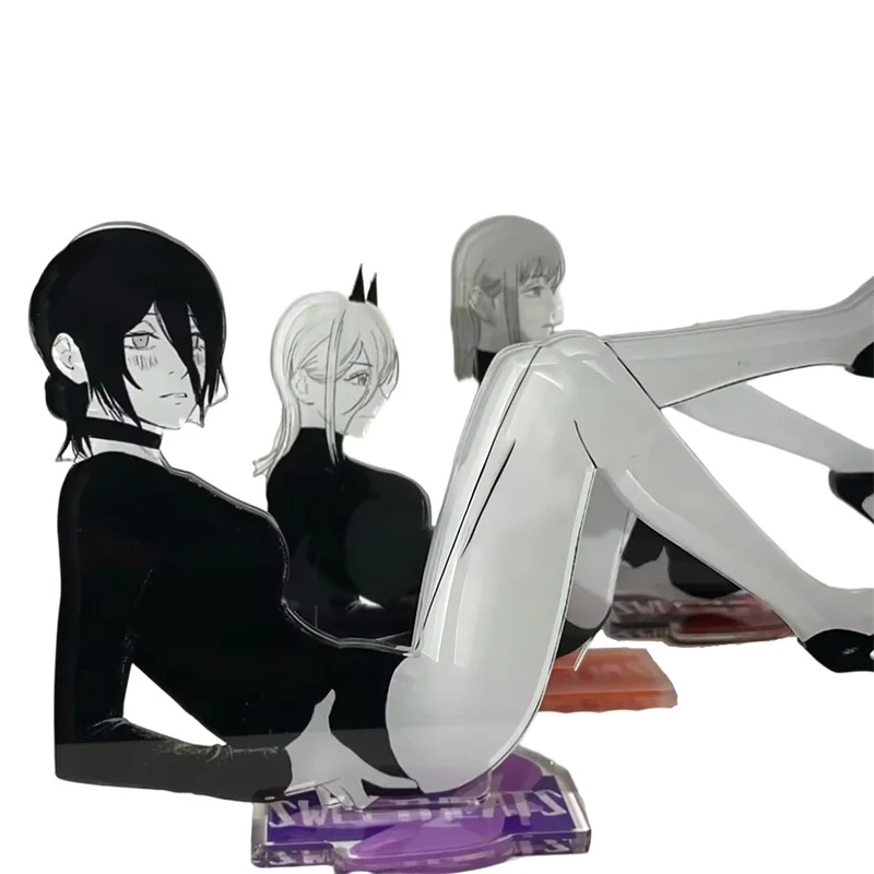 Anime Chainsaw Man Reze Power Makima Cosplay Stand Acrylic Plate Desktop Model Ornament Figure Decoration Accessories Prop