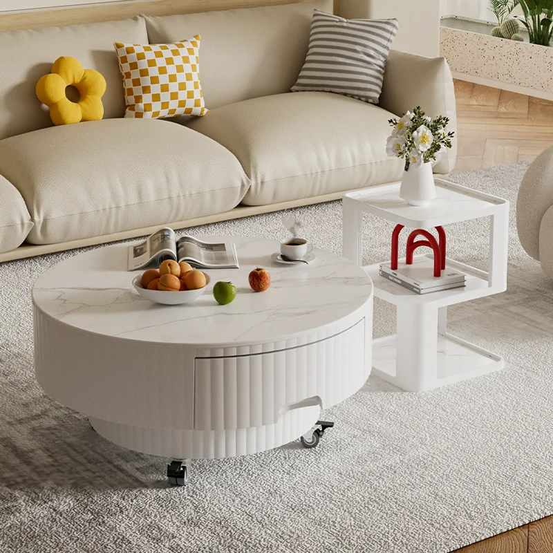 تتحرك الكتابة طاولة جانبية عشاء الدائمة أدراج مصمم الكتب طاولة القهوة الفاخرة أثاث غرفة المعيشة الحديثة Couchtisch #3