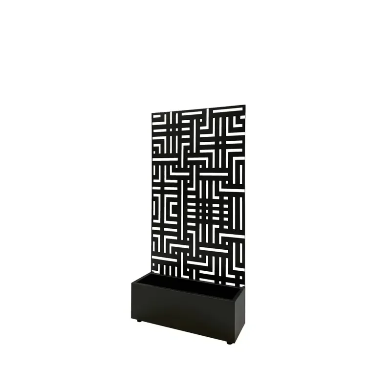 Heavy Duty Powder Coated Steel Garden Flower Beds with Grille Privacy Screens Custom Elevated Planters for Home Outdoor Use