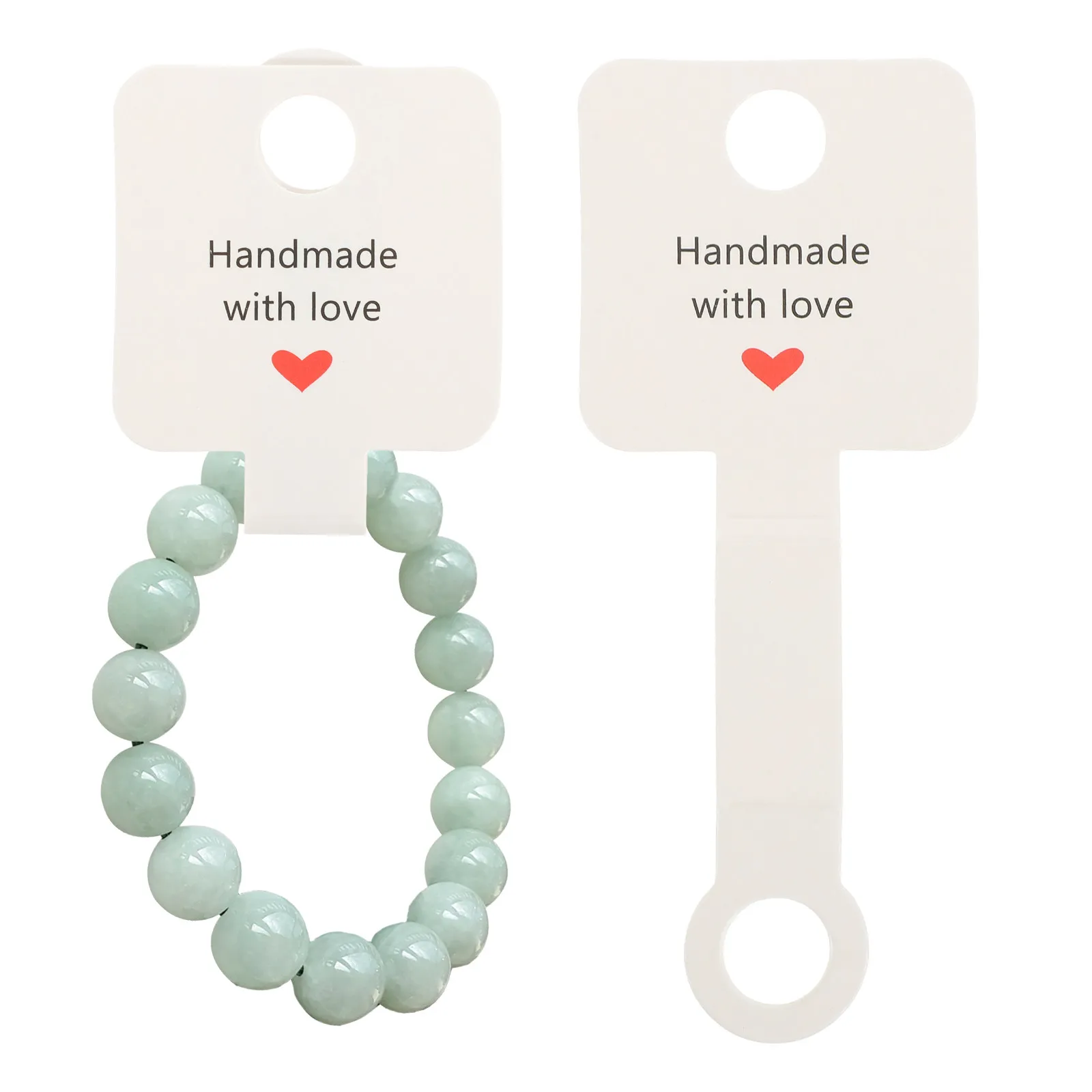 

100Pcs Bracelet Display Cards Sturdy Kraft Paper Jewelry Showing Tags for Necklace Chain Hanging Display Professional Look