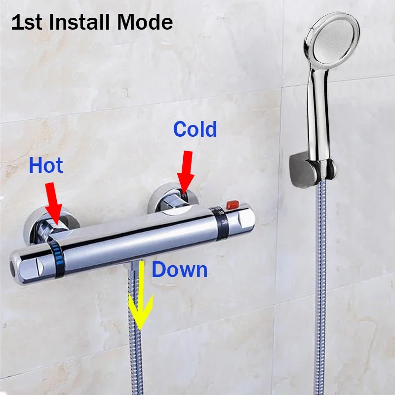 

EVERSO Thermostatic Mixer Shower Faucets Bathroom Faucet Thermostatic Mixing Valve Shower Set Thermostatic Shower Faucet