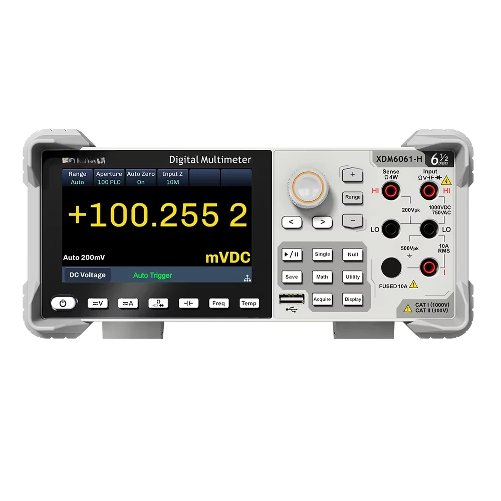 XDM6061 6.5 Digit Bench Digital Multimeter 0.05% Accuracy 2200000 Counts True RMS High Precision 0-1000V Lab Solar EV