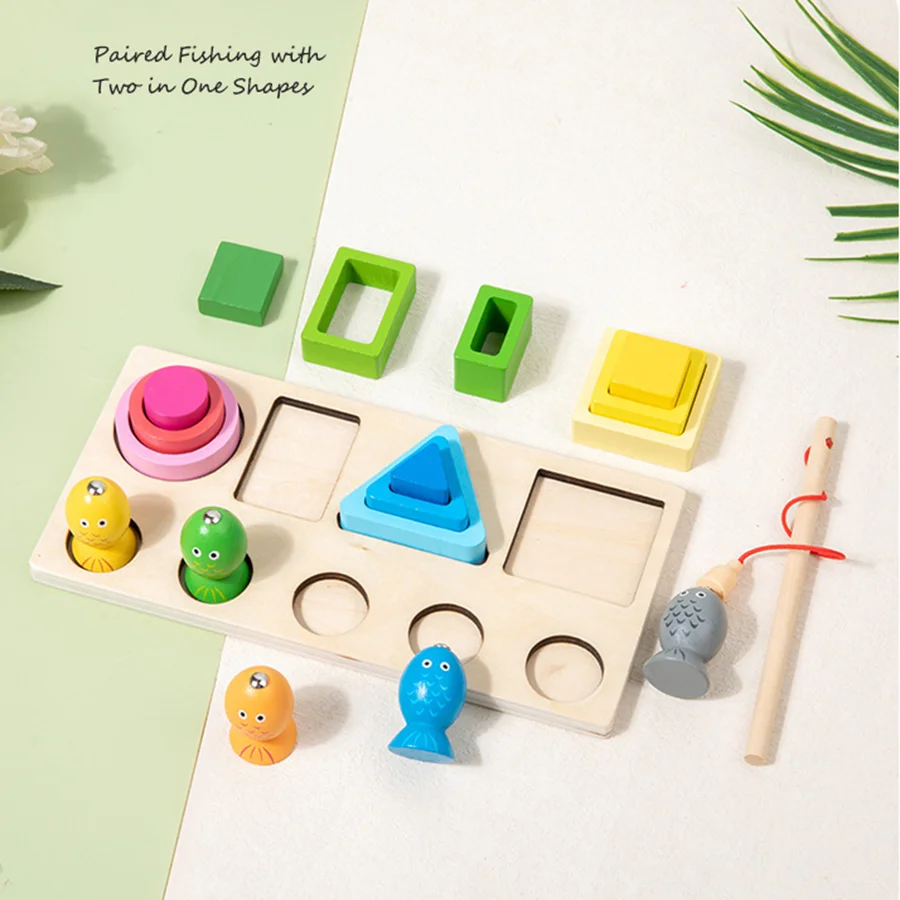 

Montelimar Color and Shape Recognition Classification Magnetic Fishing Toy. Intelligent early education toys.
