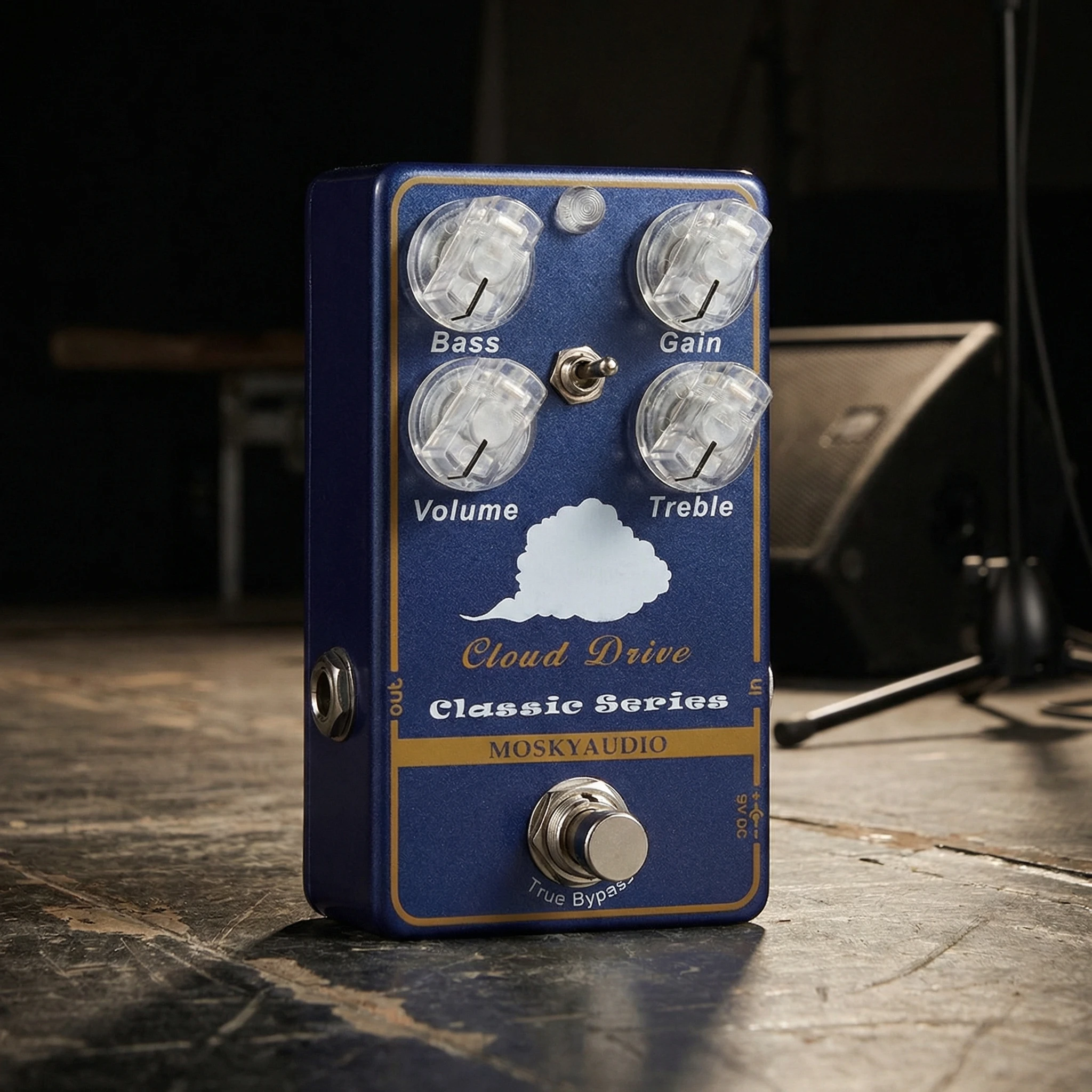 

Гитарная педаль эффектов Moskyaudio Cloud Drive Classic Clean Overdrive с гибким двухполосным эквалайзером (EQ) и контролем до/после обработки звука