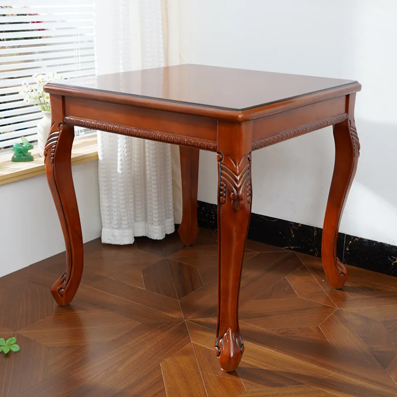 HYS furniture, European solid wood coffee table, square table, square table, side corner table