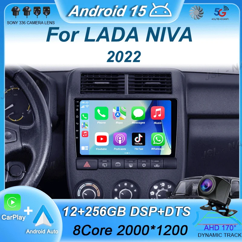 

Carplay Auto Car Radio Android 15 For LADA NIVA 2022 Multimedia Video Player GPS Navigation 2 Din 4G+WIFI Stereo DSP No 2din DVD