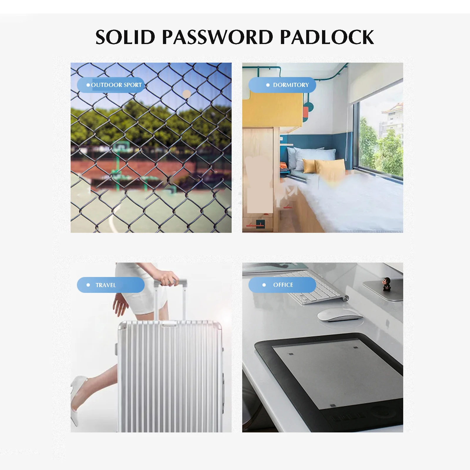 1Pc Mutilcolor Mini Wachtwoord Hangslot Trolley Case Sluizen Student Slaapzaal Kast Sluizen Rugzak Rits Lock El