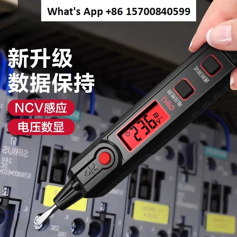Tester pen for electricians, voltage measurement, disconnection and leakage, multi-function digital display test pen