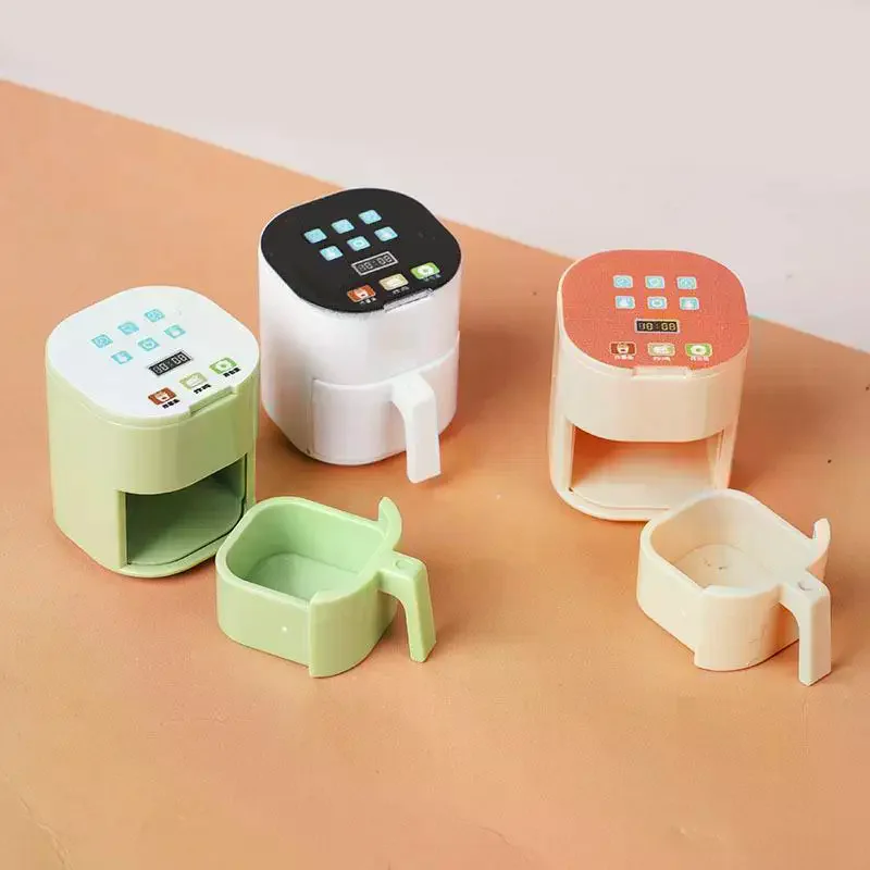 Miniatures d'appareils de cuisine pour maison de poupée 1/12 : Friteuse, machine à boissons, four, cuiseur à riz, ornements