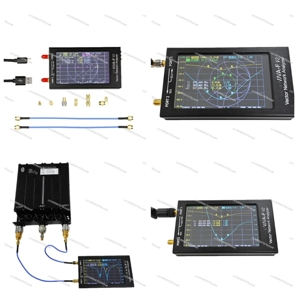 VNA-V2 F 50k-3G Vector Network Analyzer 4.3 Inch HF VHF UHF Antenna Analyzer