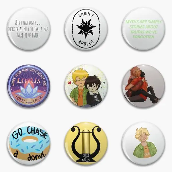 Solangelo Riptide Percy Jackson And The Olympians Nico Di Soft Button Pin Customizable Cute Badge Fashion Women Creative Lover