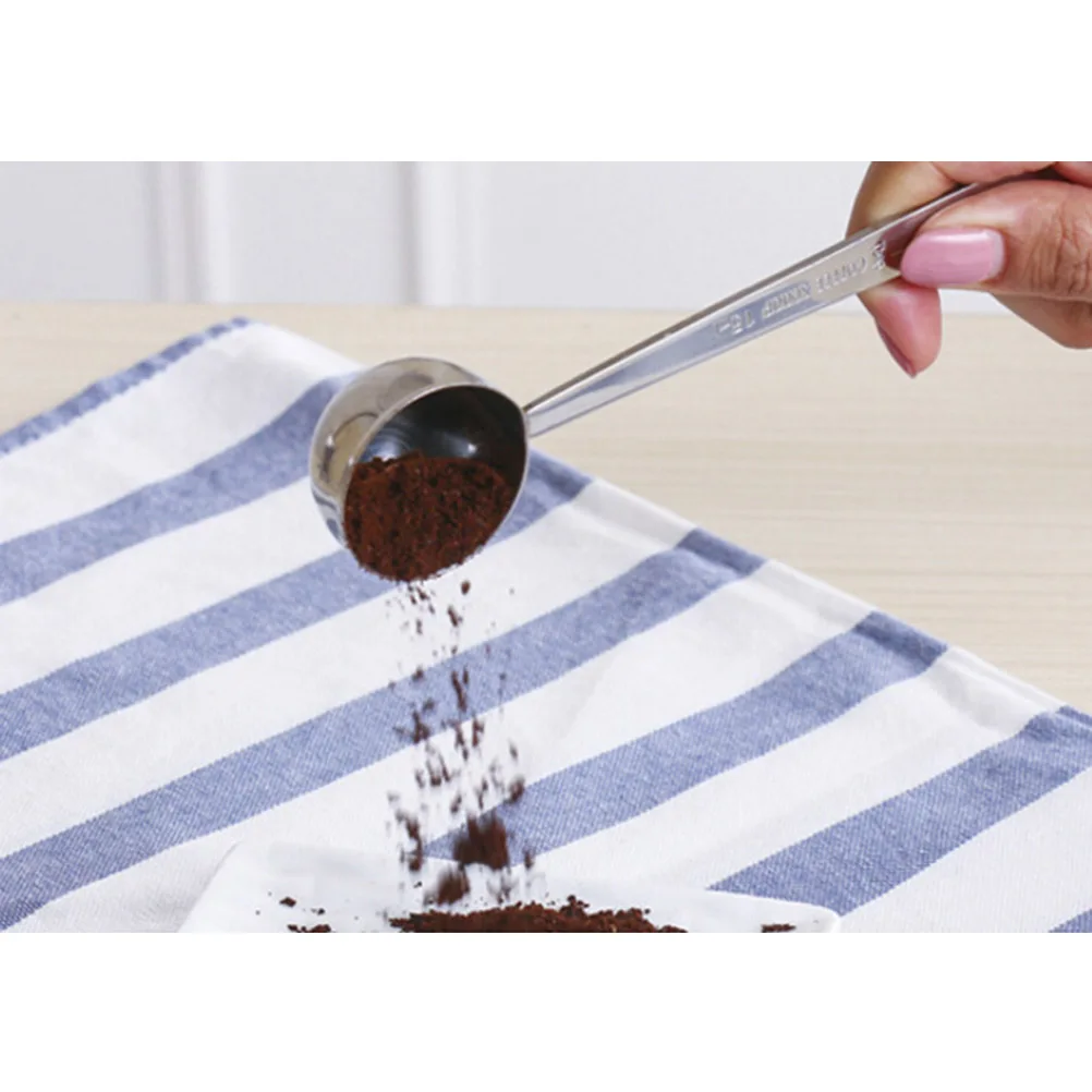 

5 pcs Coffee Scoop Stainless Steel 1T 15ml Tablespoon Mini Size Long Handle Measuring Spoon Dishwasher Safe for Beans Flour