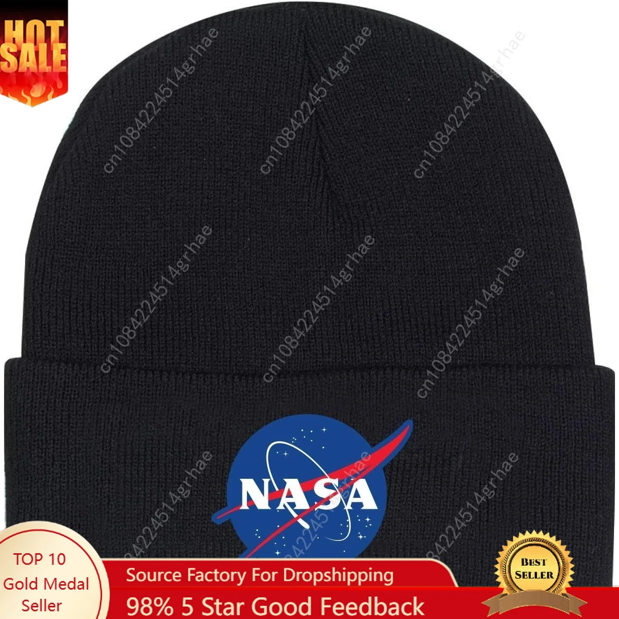 

Rothco Deluxe Meatball Logo Embroidered Watch Cap | NASA Beanie | NASA Winter Cap Black
