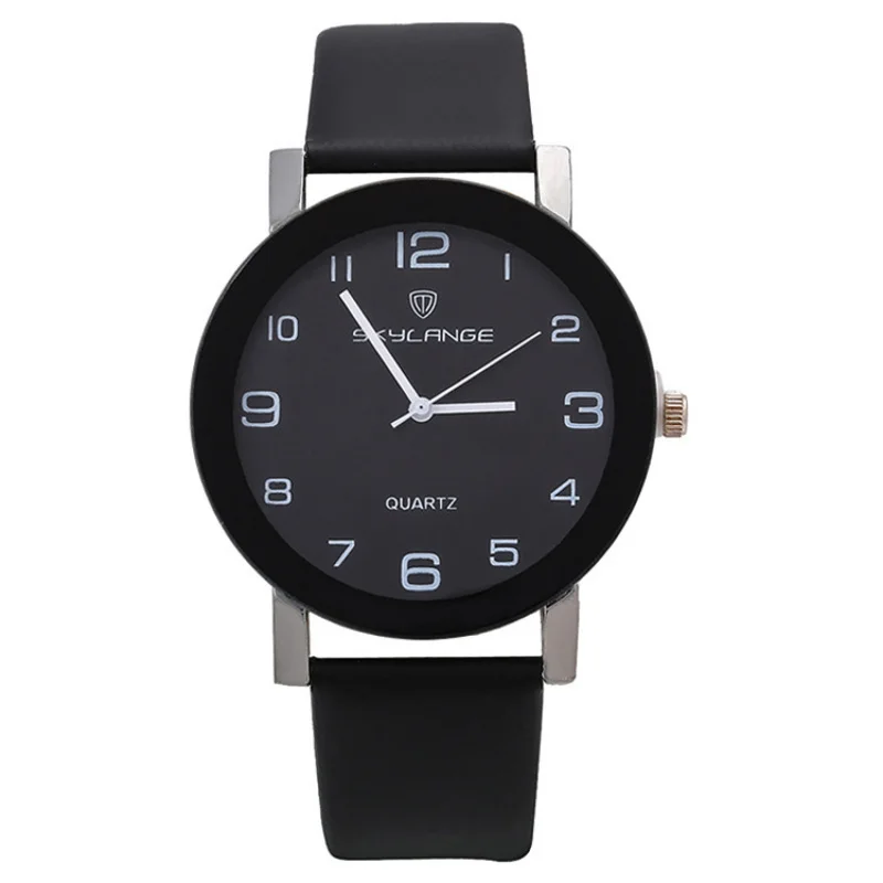 

New Classic Number Black Dial Watch Candy ColorPUQuartz Watch Simple Casual Men's and Women's Watch