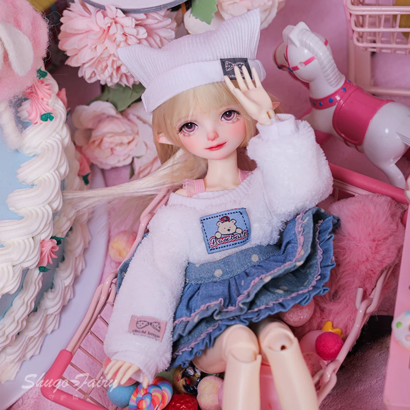 

BJD Doll 1/6 30cm Sd Doll Cowboy Girl Dressing Bear Top Makeup Premium Resin Spot Birthday all set Gift Girl