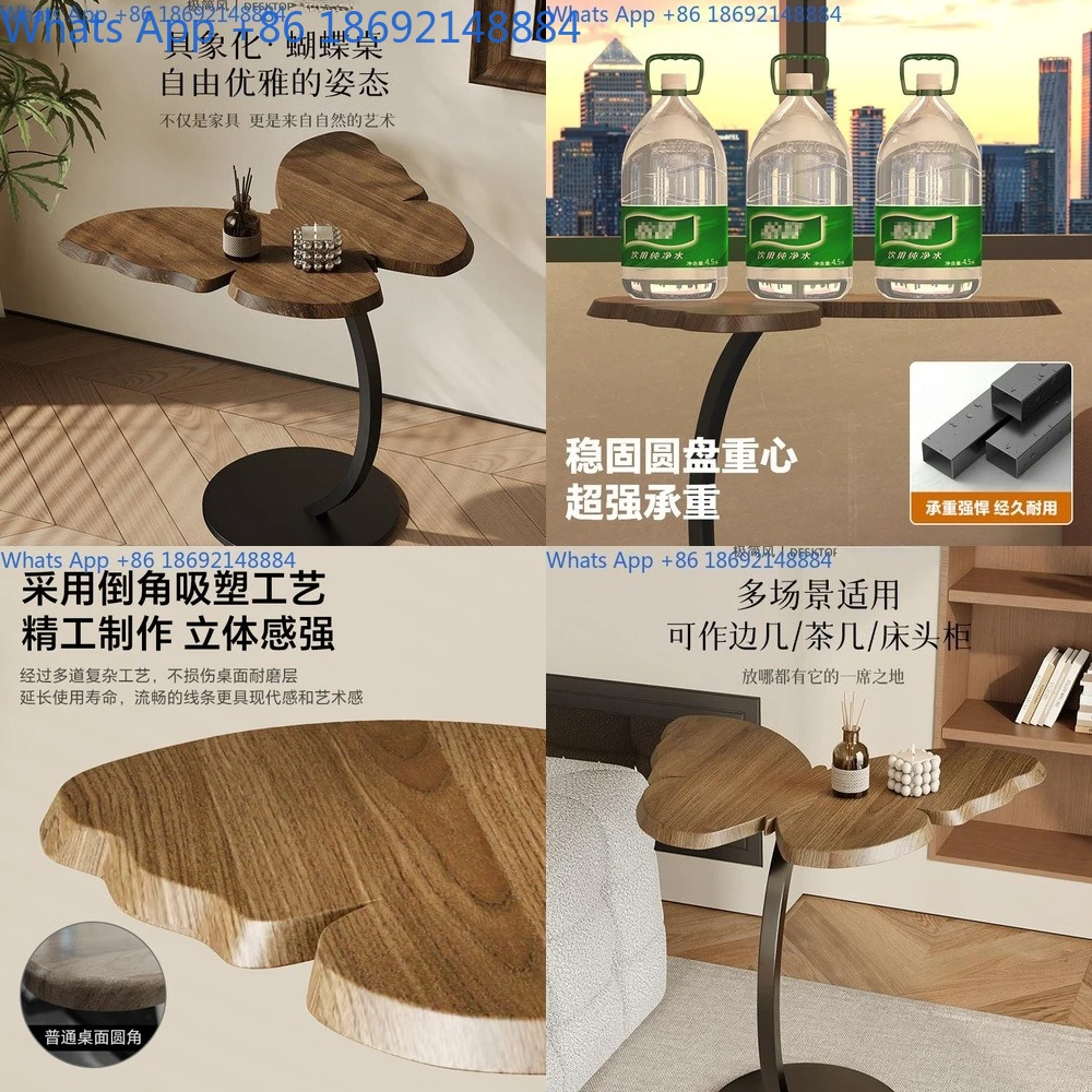 

Creative butterfly side table small coffee table new Chinese style floor stand for balcony bedroom living room sofa