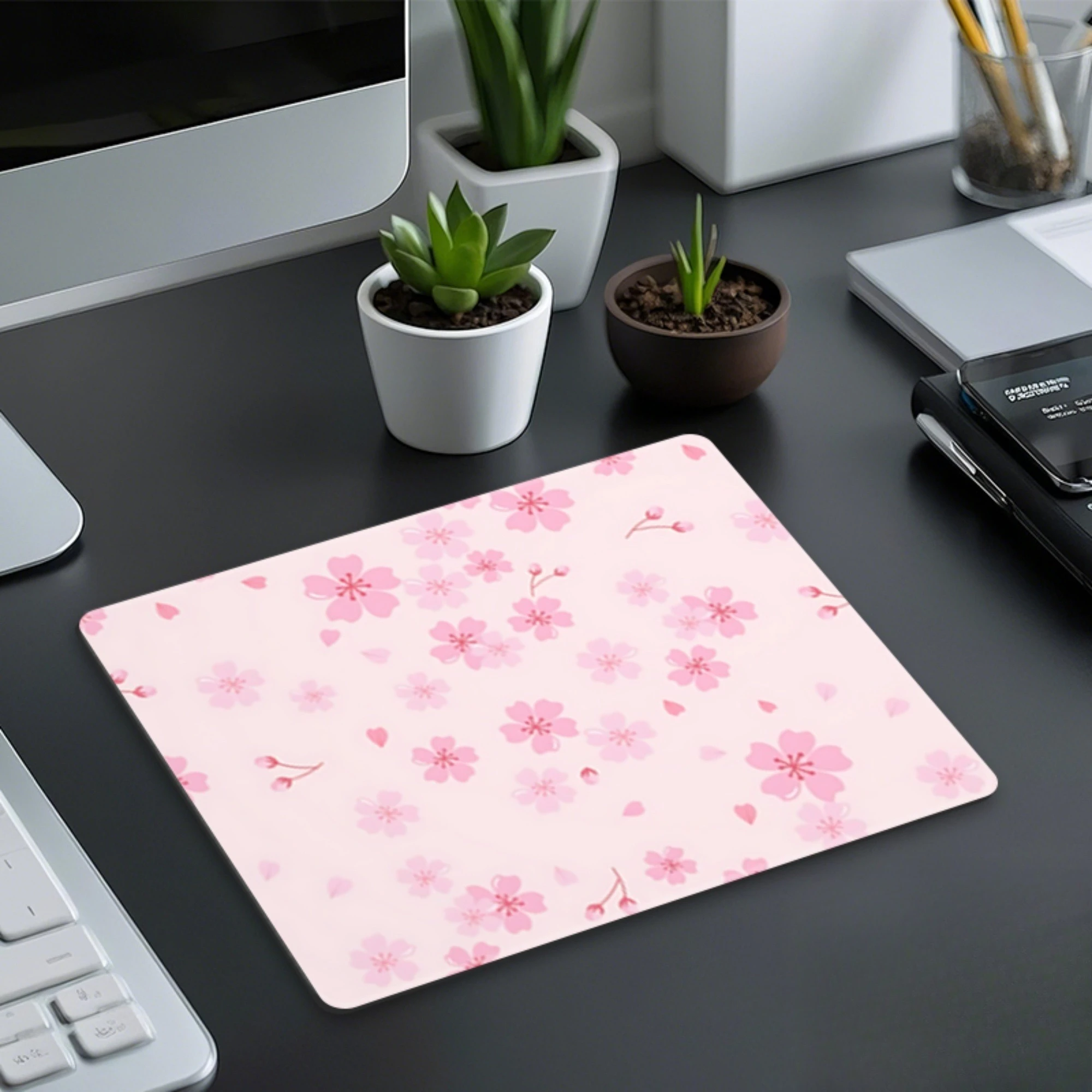 

Маленький коврик для мыши с рисунком цветущей вишни, коврик для игровых ноутбуков, коврик для мыши, коврик для клавиатуры, защита для стола, коврики для мыши с аниме и мультфильмами, 18X22 см